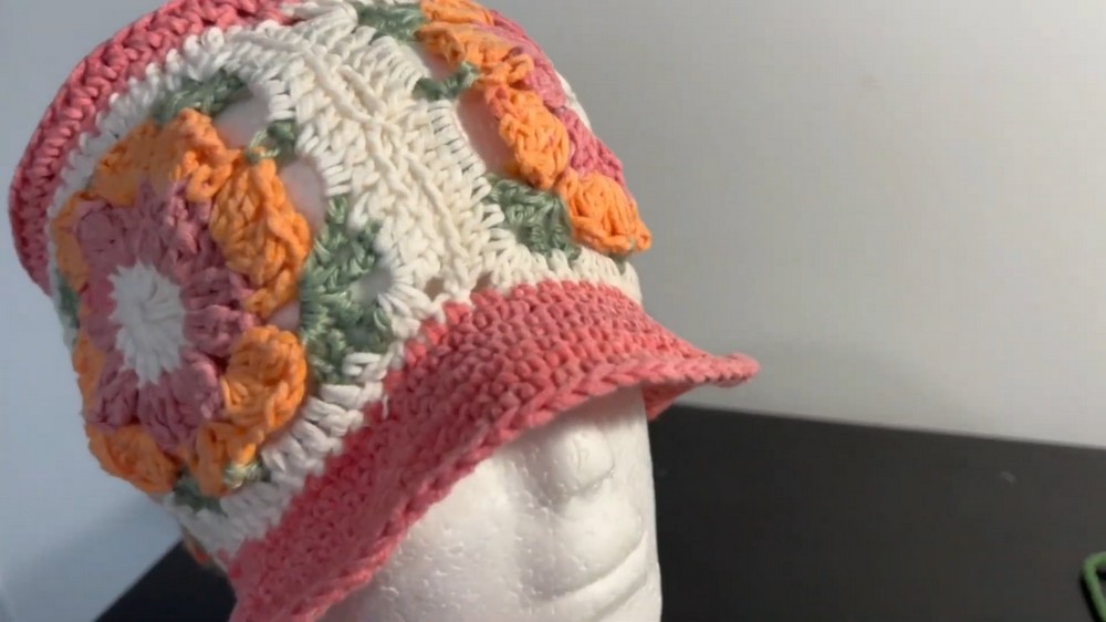 Crochet Flower Bucket Hat