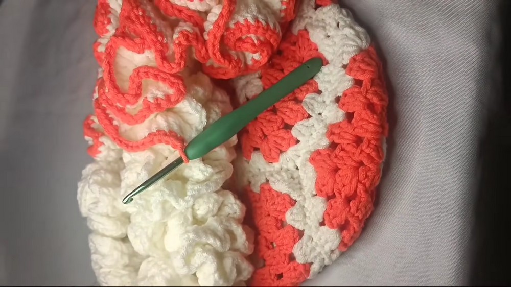 Crochet Granny Ruffle Hat