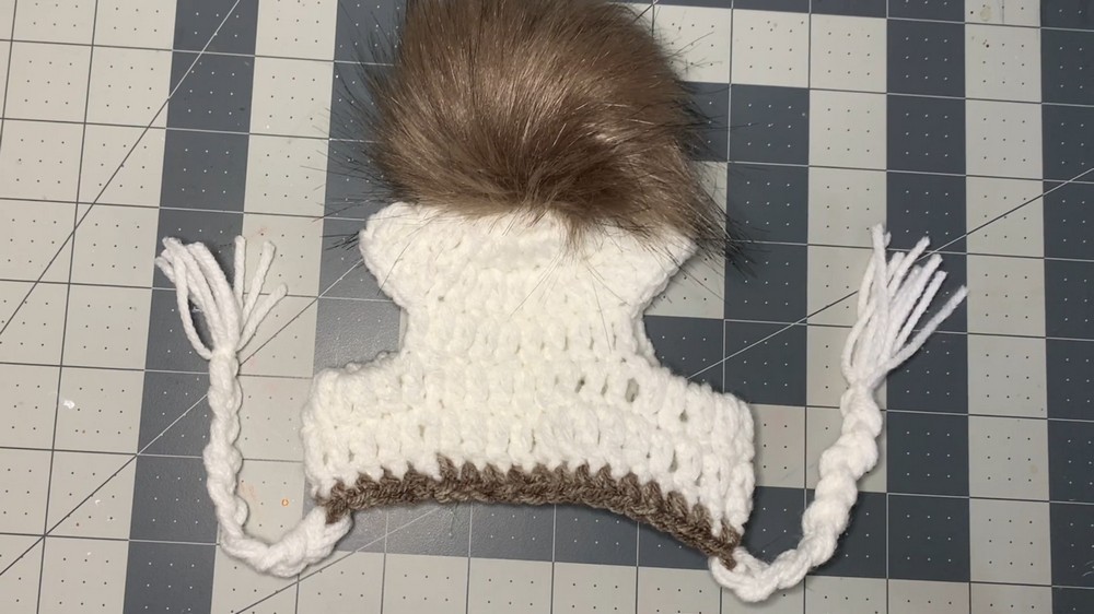 Crochet Dog Cat Beanie With Pom