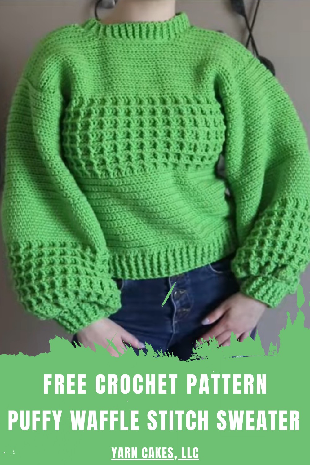 How To Crochet Puffy Waffle Stitch Sweater