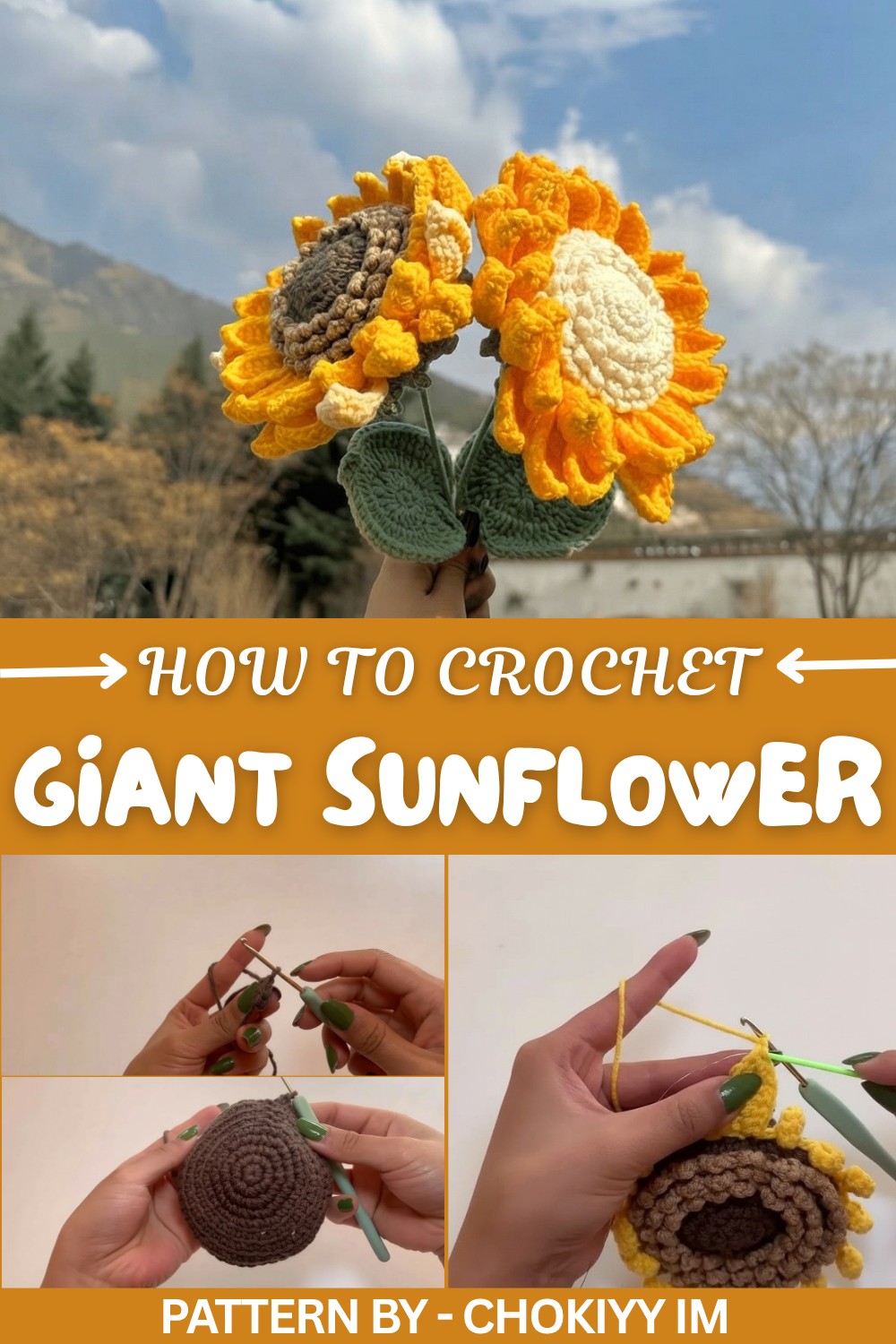 How to Crochet Giant Sunflower˚ (1)