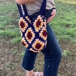 Crochet Sunflower Granny Bag