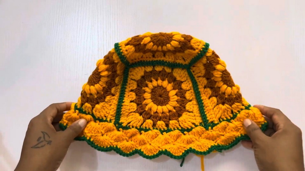 Crochet Sunflower Bucket Hat