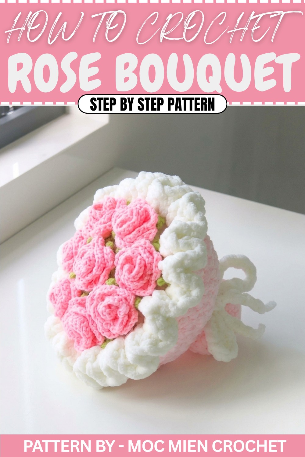 How to crochet a bouquet roses