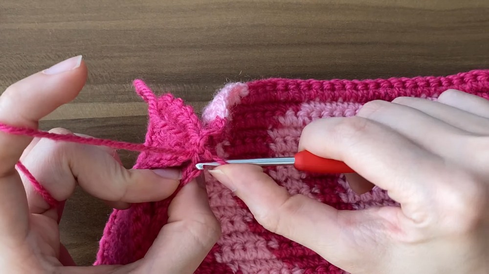 Crochet Powerpuff Heart Bag