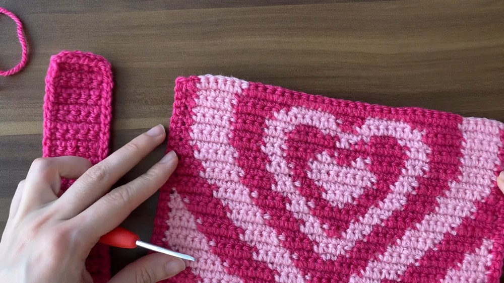 Crochet Powerpuff Heart Bag