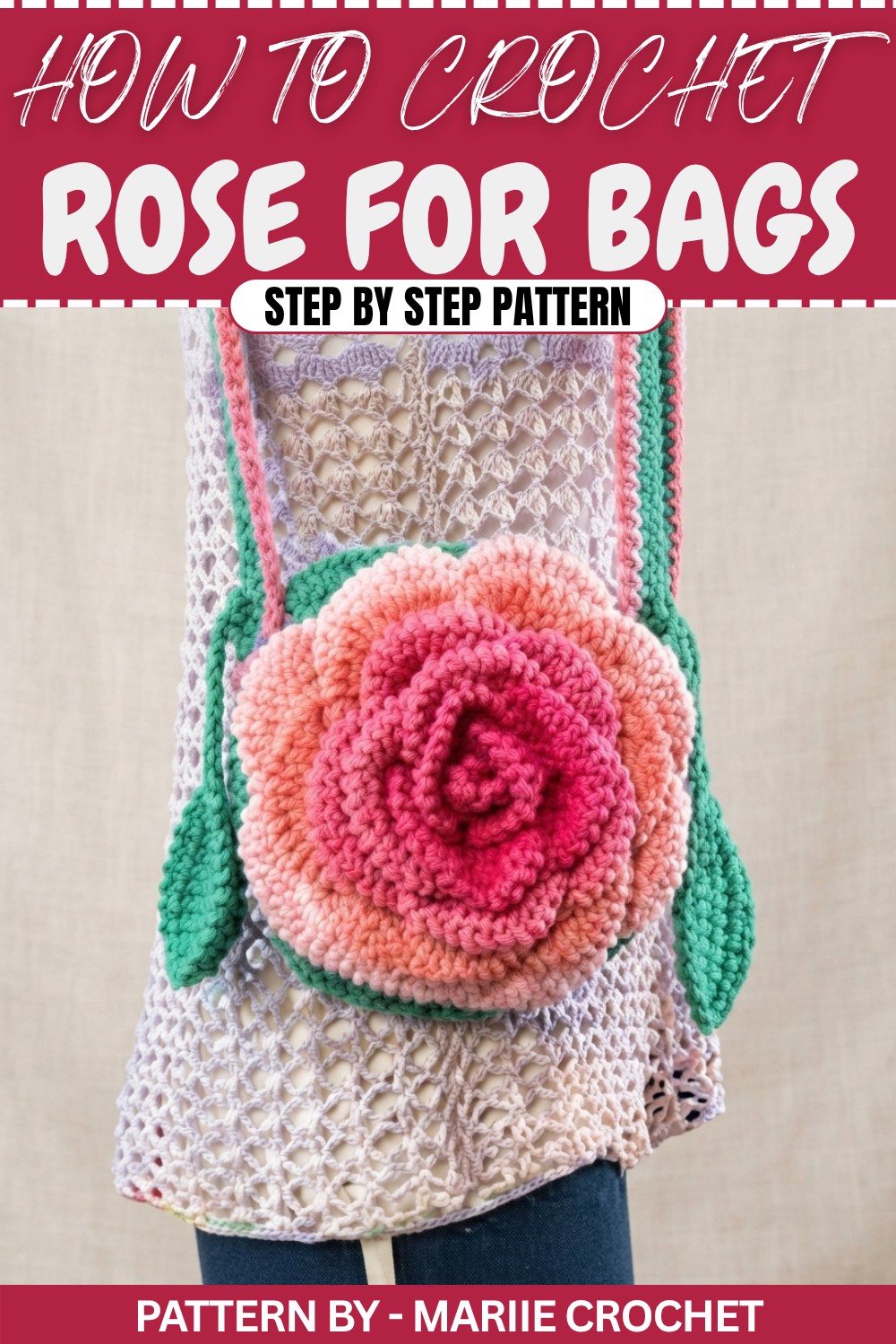 Large Rose for Bags and Cushions