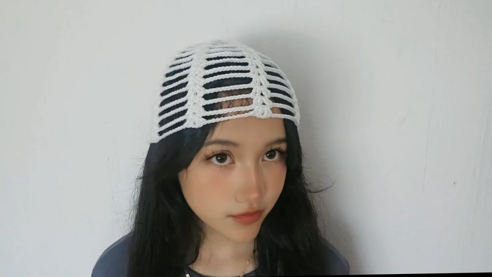Crochet Mesh Beanie Hat