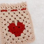 Crochet Heart Granny Pouch