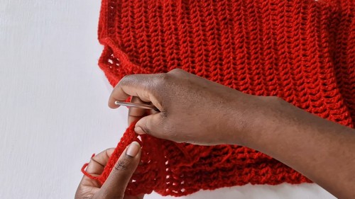 Ribbed Crochet Mesh Dress Pattern 6