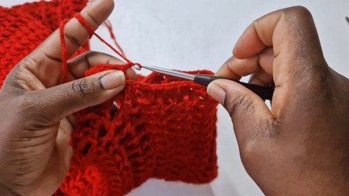 Ribbed Crochet Mesh Dress Pattern 8