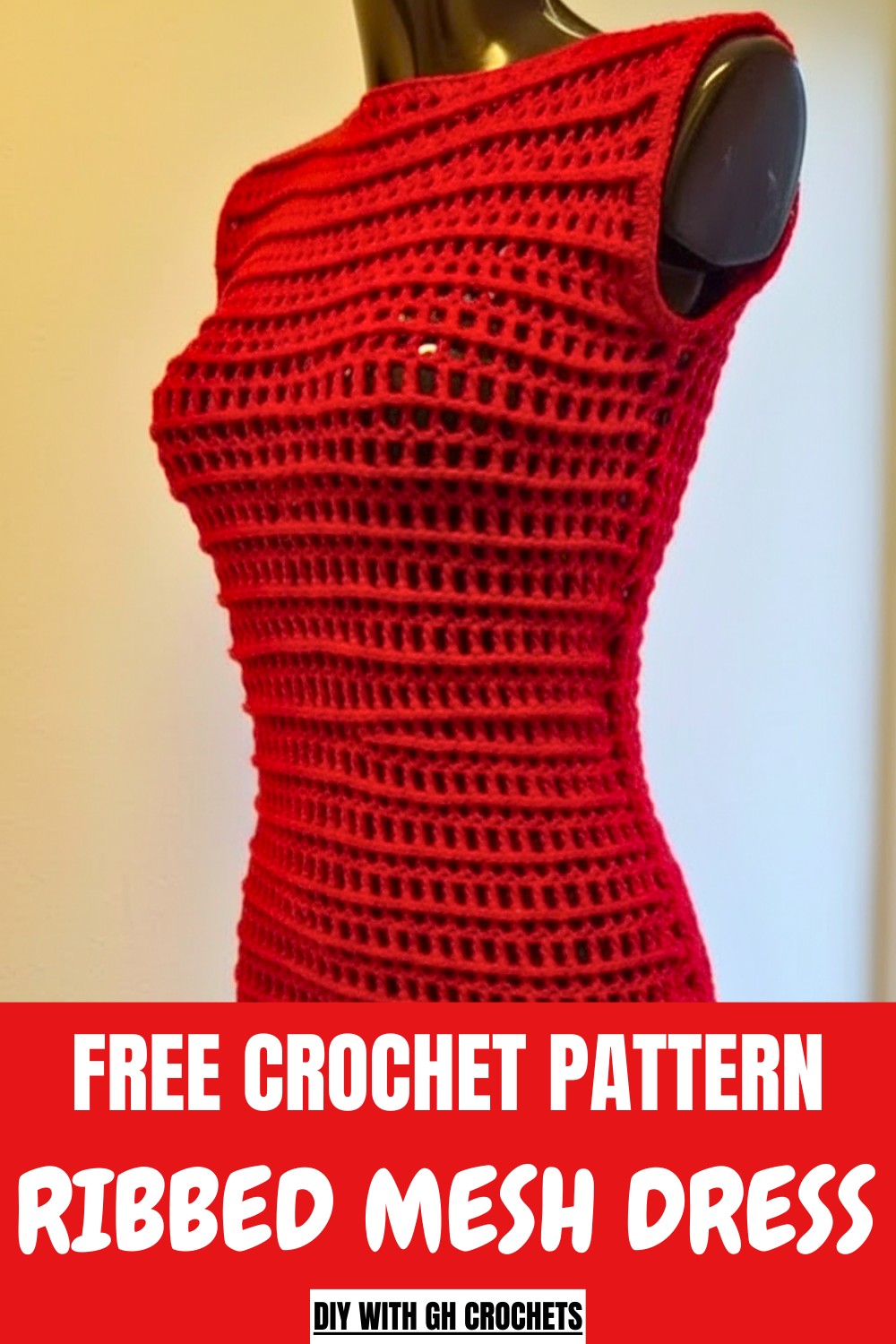 Ribbed Crochet Mesh Dress Pattern