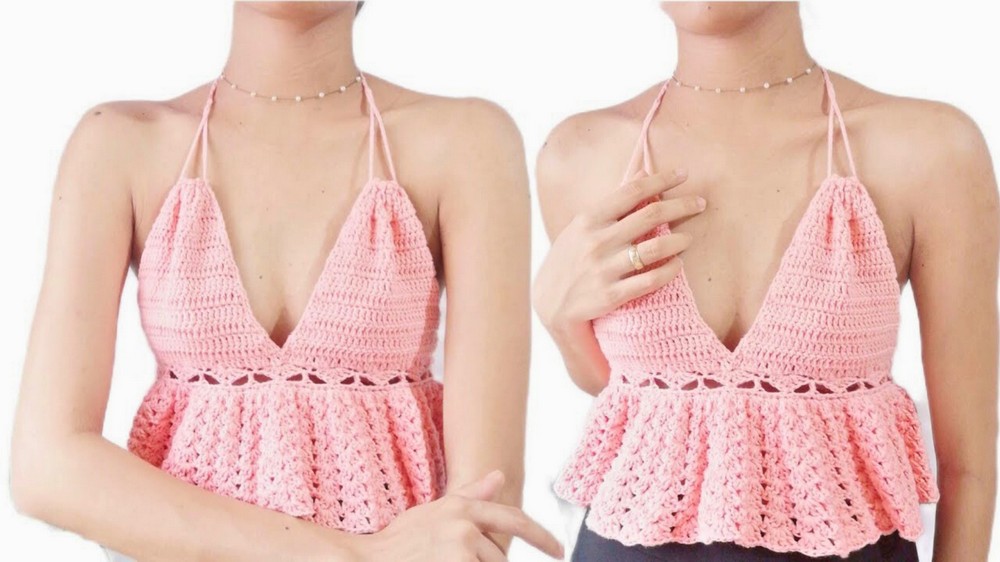 Simple Crochet Peplum Top Pattern 9