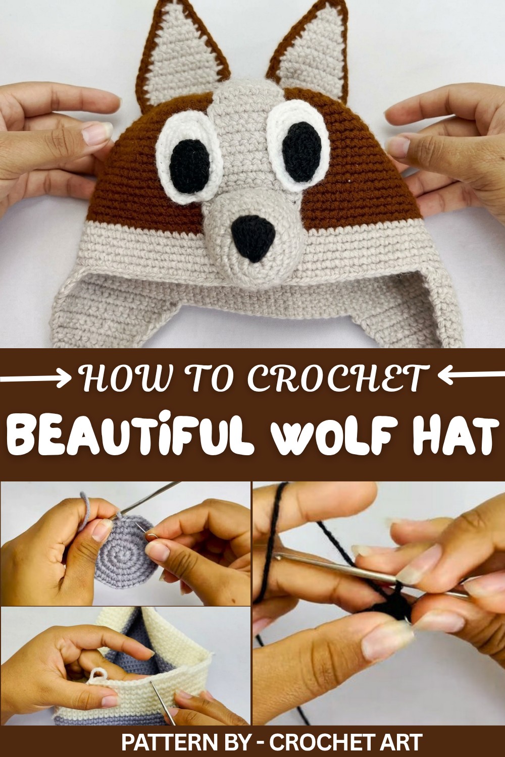 Snag Crochet Wolf Hat Pattern for Winter Adventures (1)
