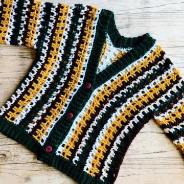 Striped Crochet Cardigan Pattern 11