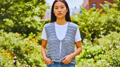 Super Crochet Open Vest Pattern 8