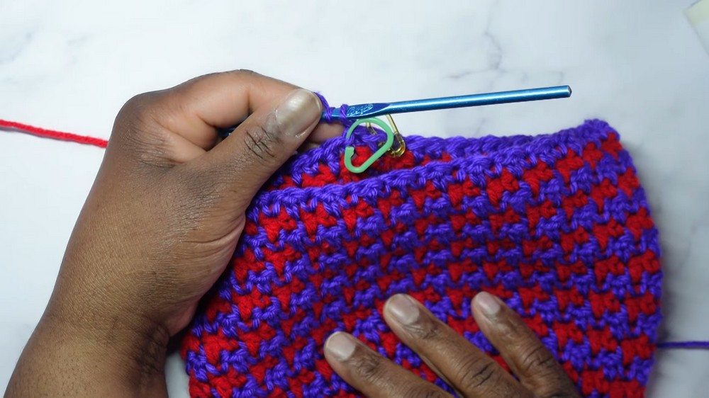 Crochet Houndstooth Beanie