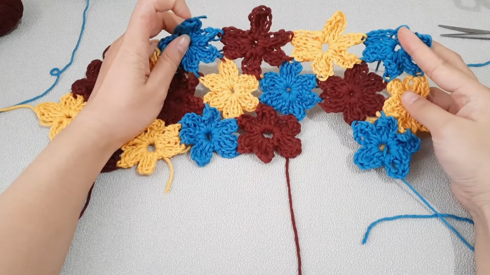 Crochet Flower Motifs Bag