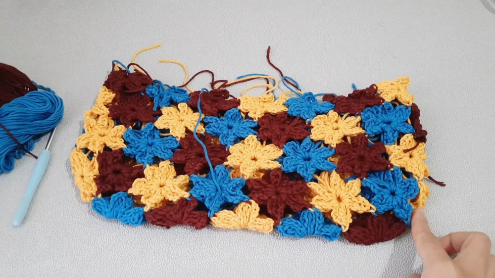 Crochet Flower Motifs Bag