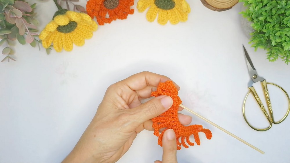 Crochet Sunflower In A Pot