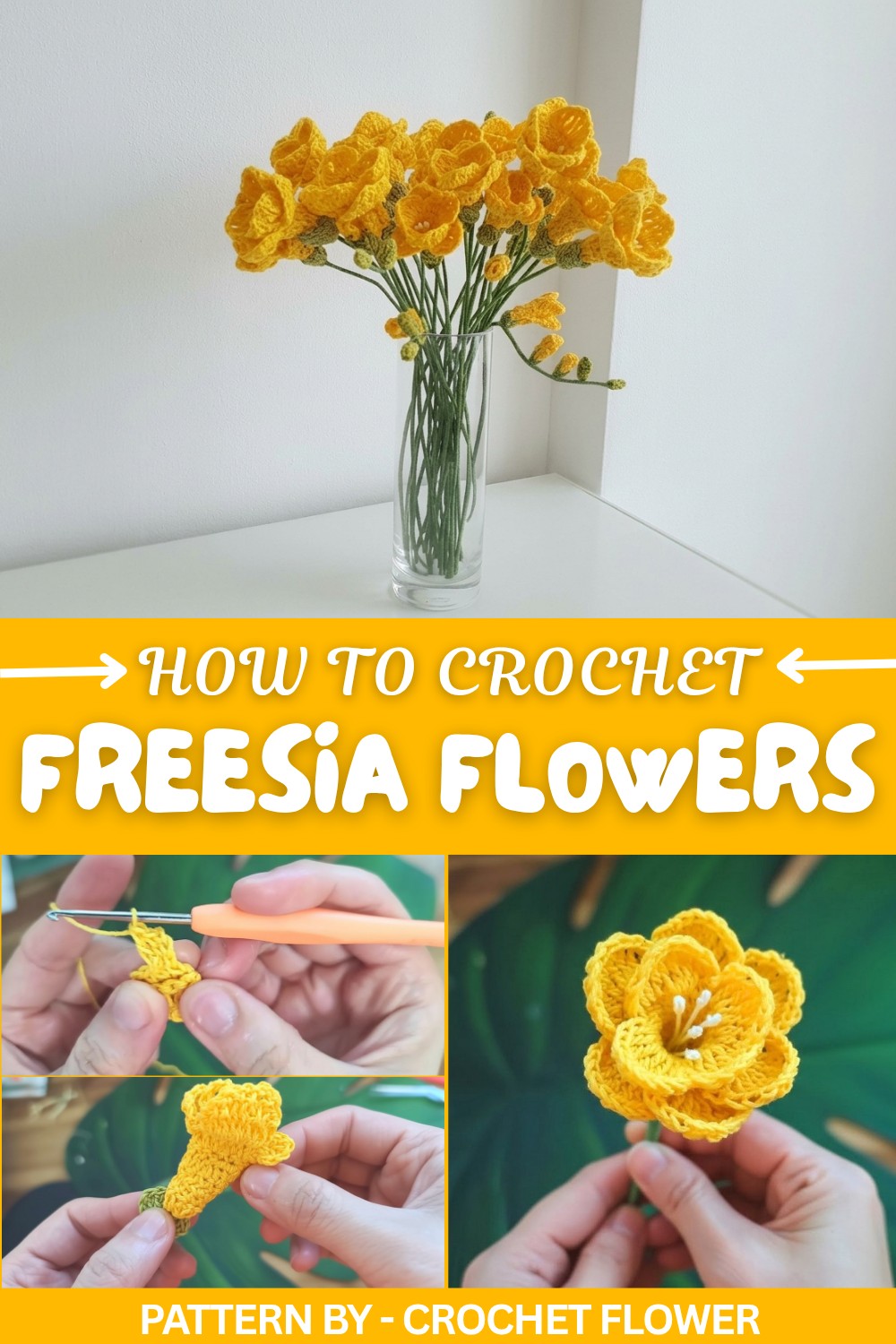 Twist Crochet Freesia Flowers Pattern With Beautiful Details (1)