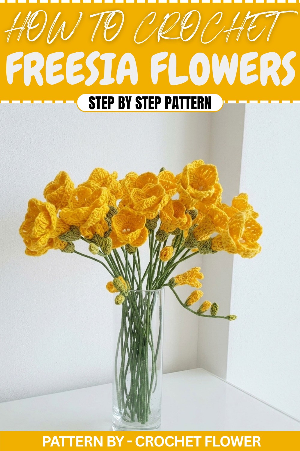 Twist Crochet Freesia Flowers Pattern With Beautiful Details
