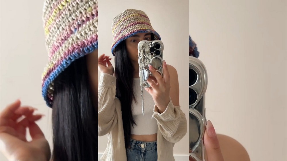 Crochet Straw Bucket Hat