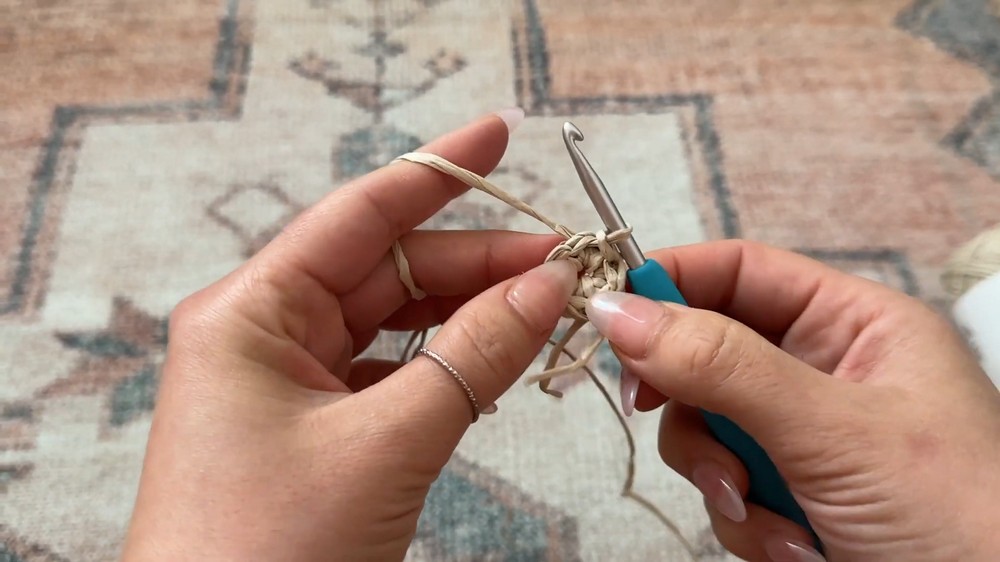 Crochet Straw Bucket Hat