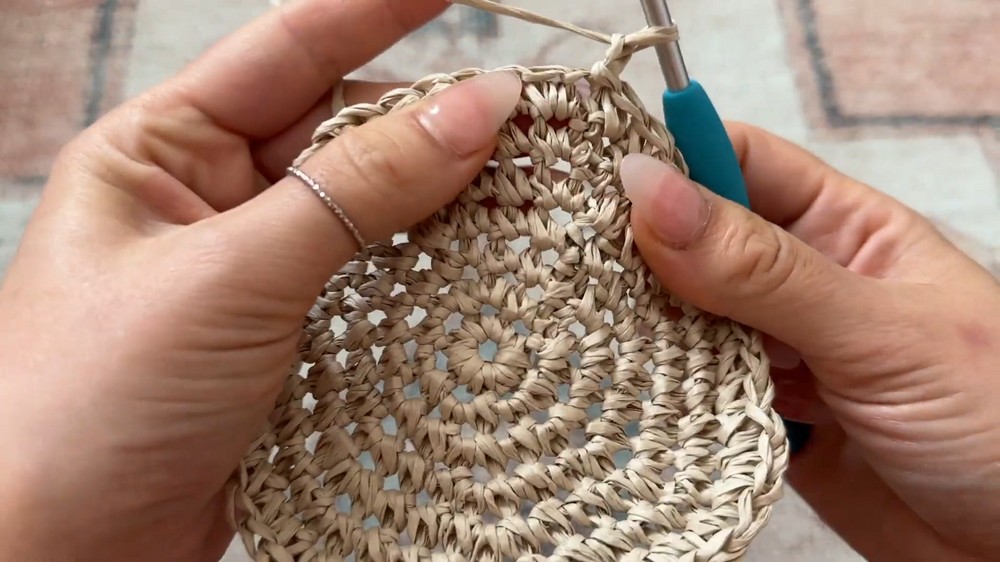 Crochet Straw Bucket Hat