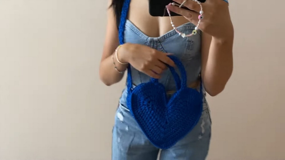 Crochet Cute Heart Bag