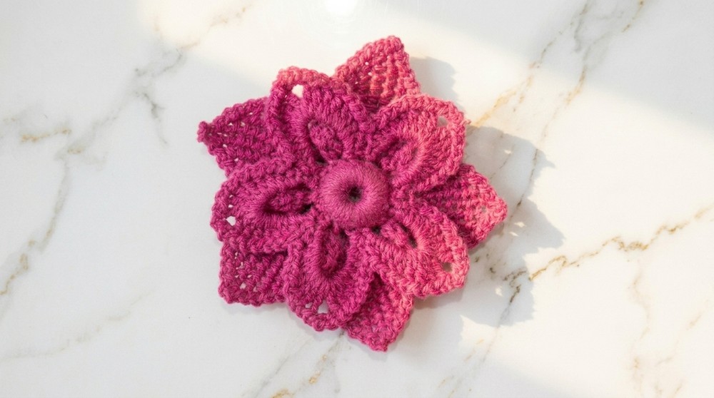 Beautiful Crochet Flower Pattern 5