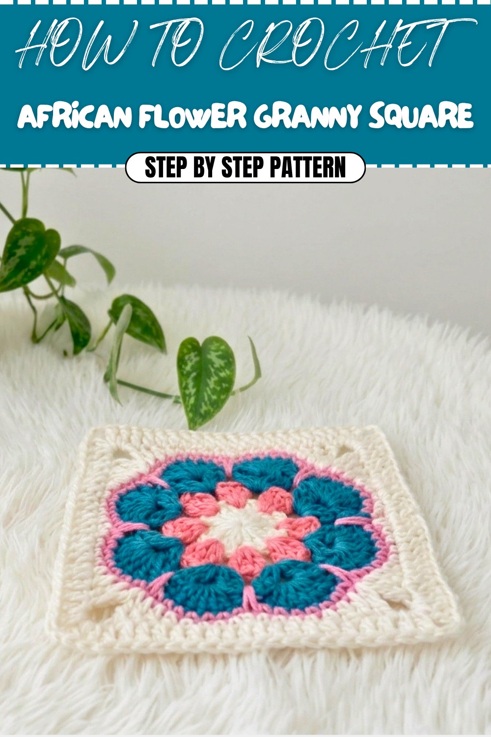 Crochet African Flower Granny Square Pattern (1)