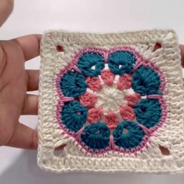 Crochet African Flower Granny Square Pattern 6