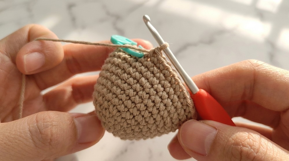 Crochet Bear Head Keychain Pattern 3