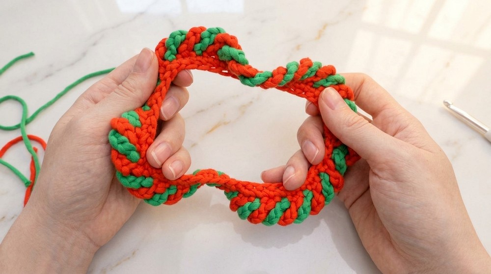 Crochet Christmas Pet Collar Pattern 6
