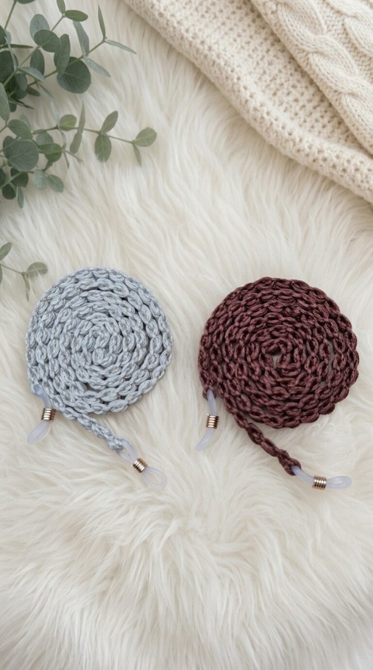 Crochet Glasses Chain Holder Pattern 5