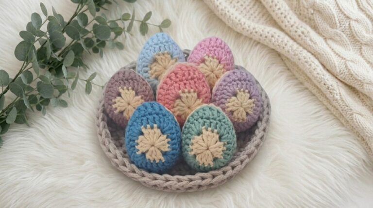 Crochet Granny Square Easter Egg Pattern 7