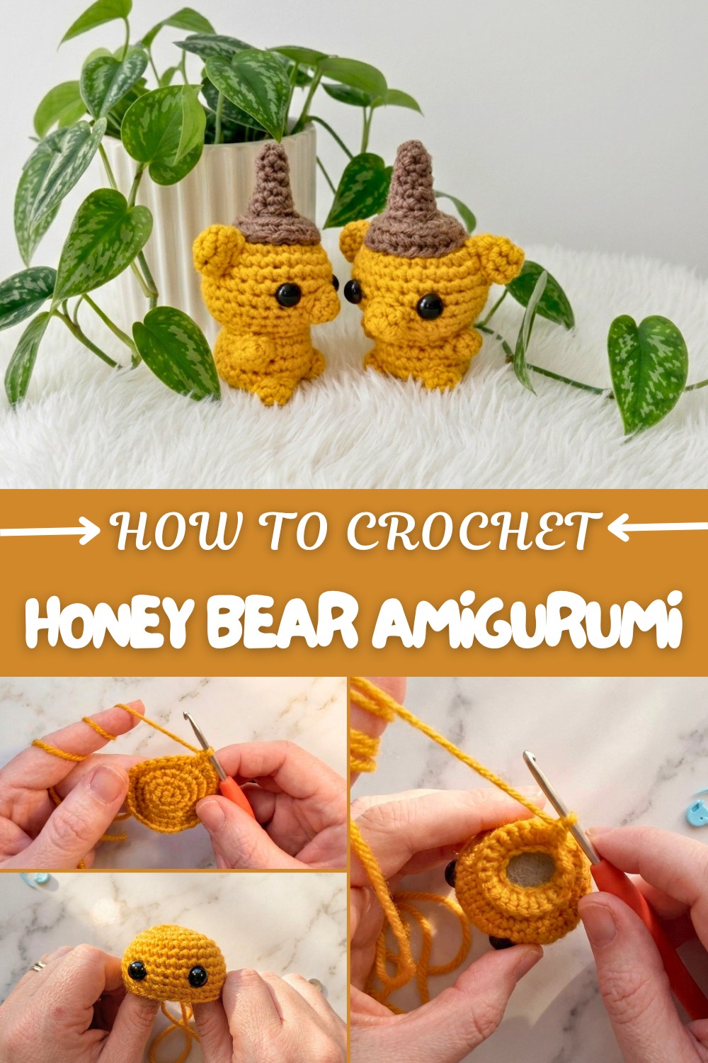 Crochet Honey Bear Amigurumi Pattern