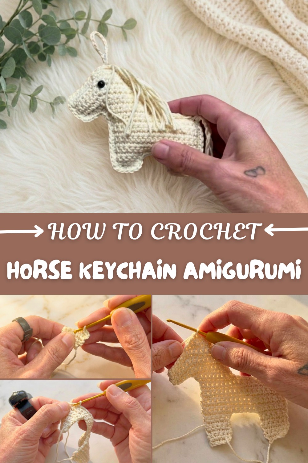Crochet Horse Keychain Amigurumi Pattern
