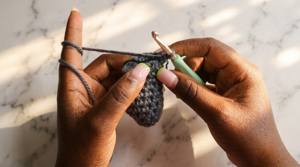 Crochet Mini Stegosaurus Keychain Pattern 3