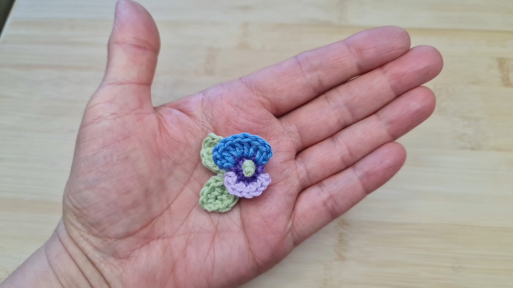 Crochet Miniature Pansy Flower Pattern 5