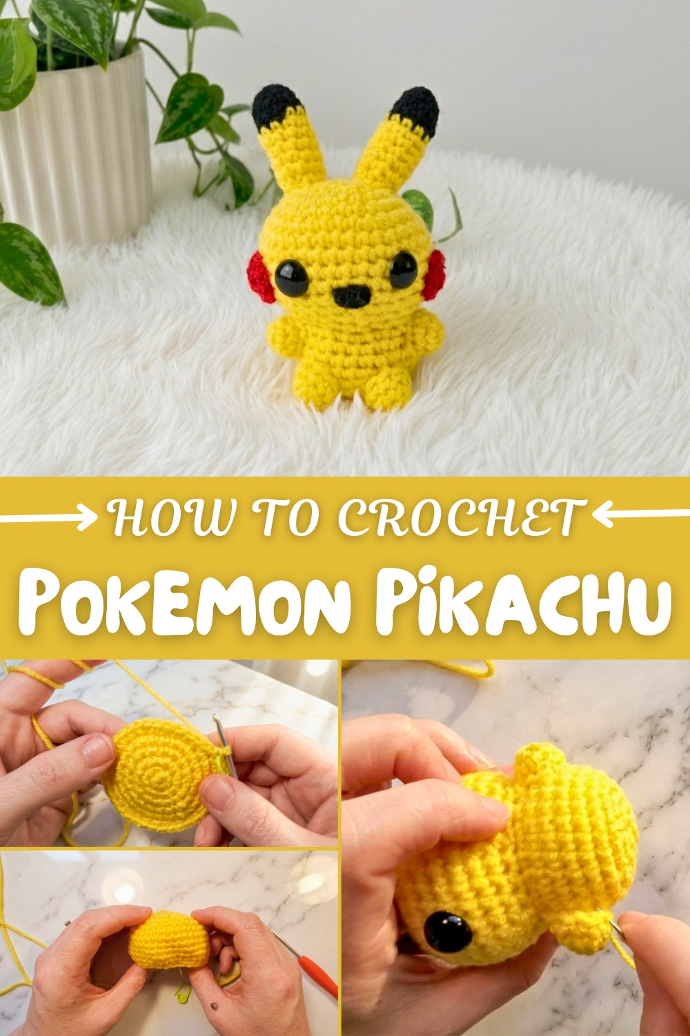 Crochet Pokemon Pikachu Amigurumi Pattern