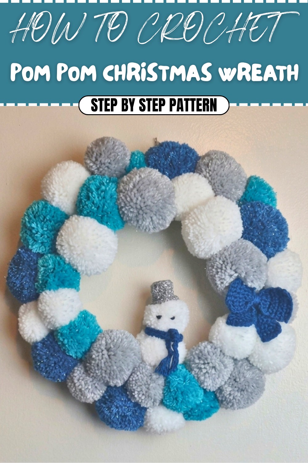 Crochet Pom Pom Christmas Wreath Pattern (1)
