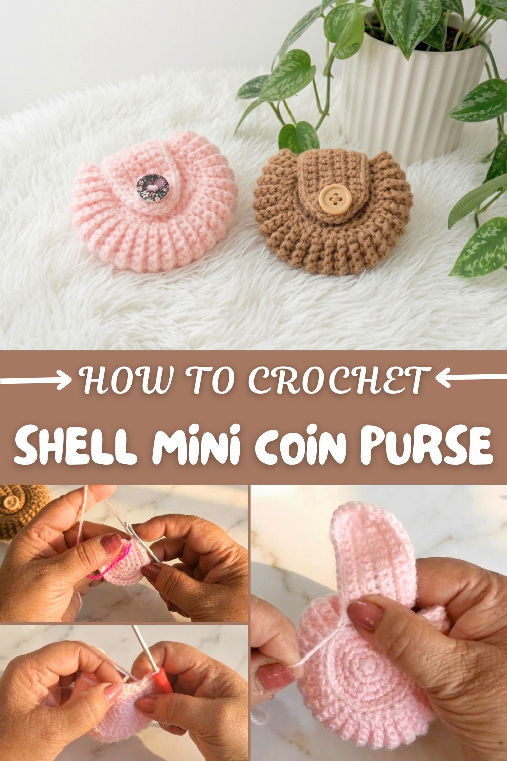Crochet Shell Mini Coin Purse Pattern