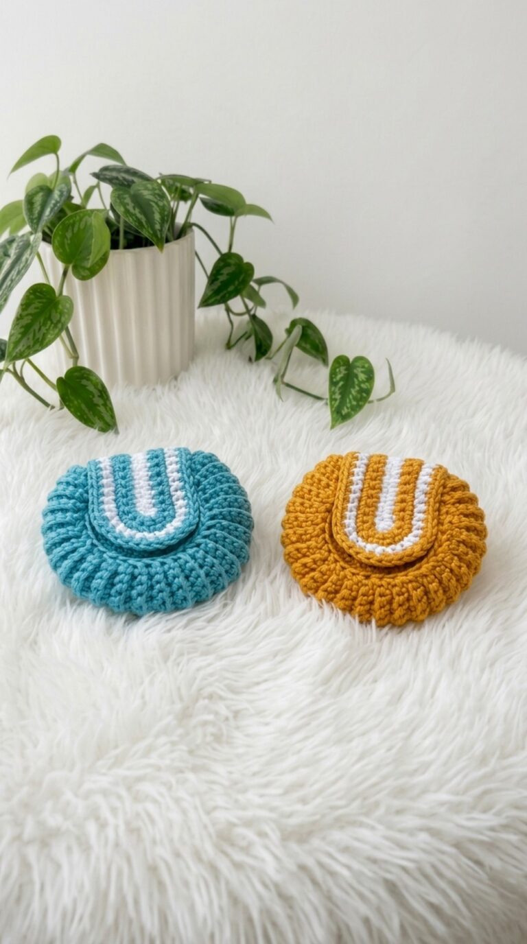 Crochet Small Round Pouch Pattern 7