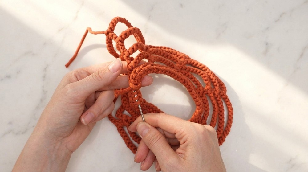 Crochet Spider Web Collar Pattern 4