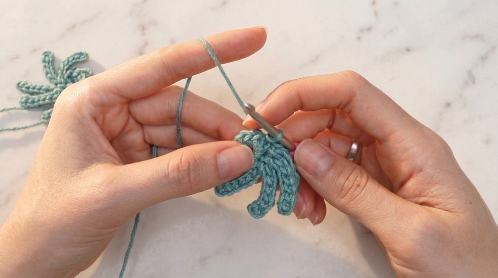 Crochet Spider Web Collar Pattern 5
