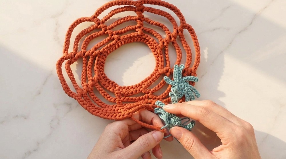 Crochet Spider Web Collar Pattern 6