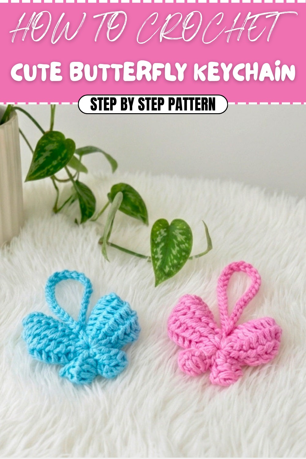 Cute Crochet Butterfly Keychain Pattern (1)