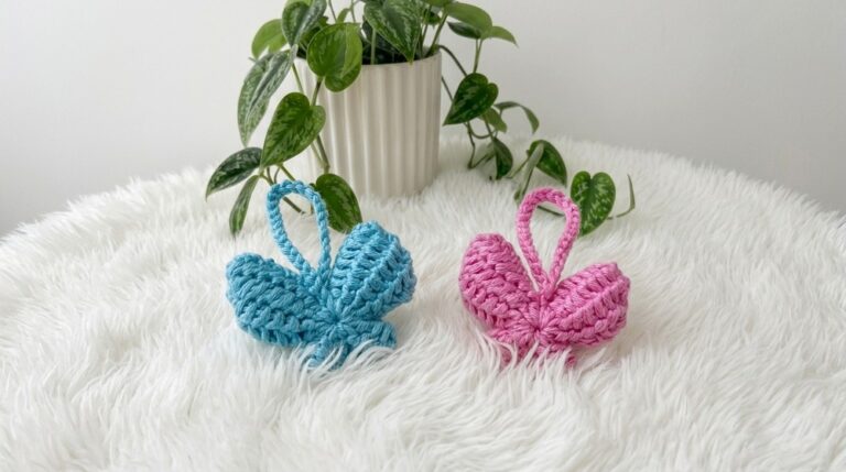 Cute Crochet Butterfly Keychain Pattern 6